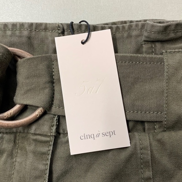 Cinq A Sept Serge Belted Wide Leg Cropped Pants - Picture 8 of 8